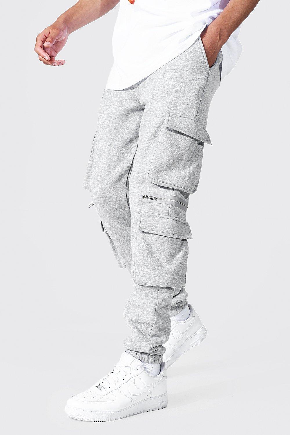 Boohooman grey cargo joggers new arrivals